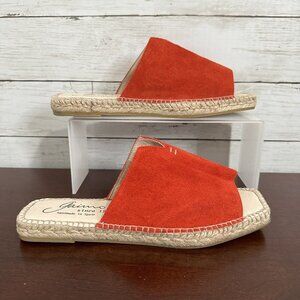 Gaimo Women's Suede Espadrille Slip On Flats Handmade Spain Size 40/9.5 Red NWOB